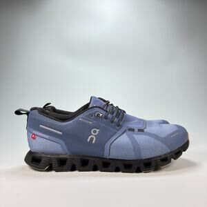 On Cloud 5 Waterproof Blue Slate Lace Up Running Shoes 59.98142 Women's Size 9.5